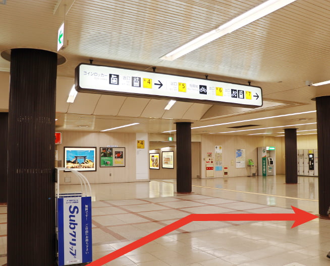 にしたんARTクリニック博多駅前院へ博多駅から徒歩で向かう道順を説明した画像