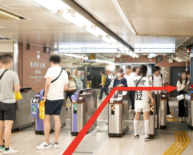 にしたんARTクリニック京都院へ京都駅から徒歩で向かう道順を説明した画像