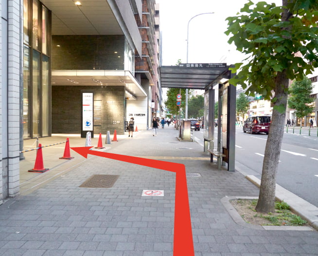 にしたんARTクリニック京都院へ四条駅から徒歩で向かう道順を説明した画像