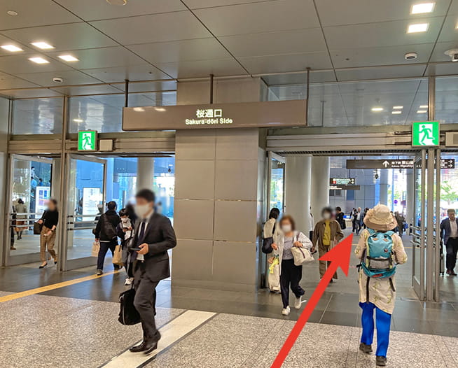 にしたんARTクリニック名古屋駅前院へ駅から徒歩で向かう道順を説明した画像