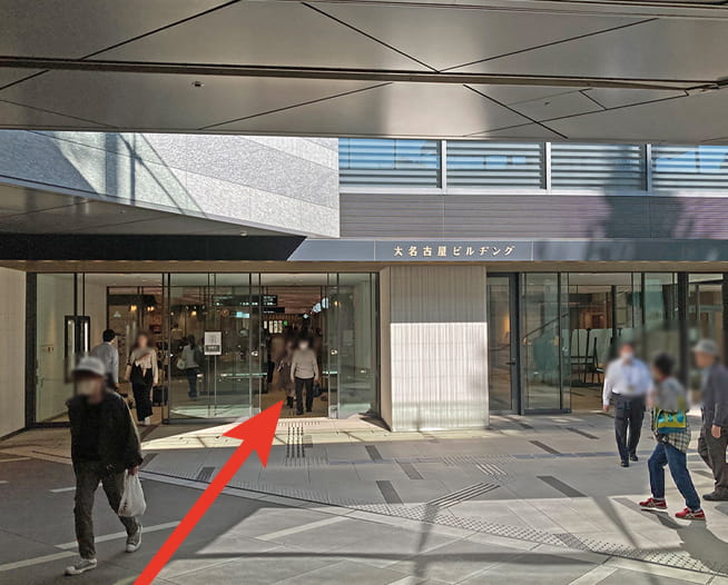 にしたんARTクリニック名古屋駅前院へ駅から徒歩で向かう道順を説明した画像