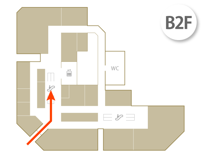 にしたんARTクリニック名古屋栄院へサカエチカ(B2F)から徒歩で向かう道順を説明した画像