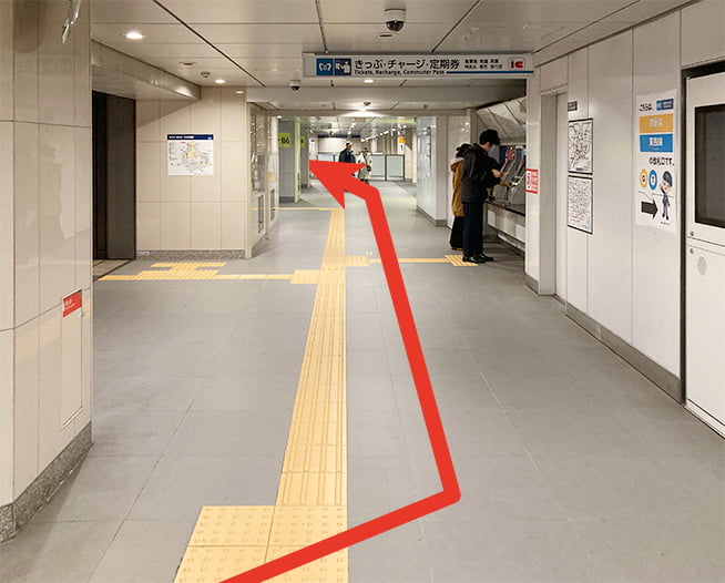 にしたんARTクリニック日本橋院へ日本橋駅から徒歩で向かう道順を説明した画像