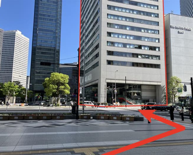 にしたんARTクリニック大阪院へ大阪駅から徒歩で向かう道順を説明した画像