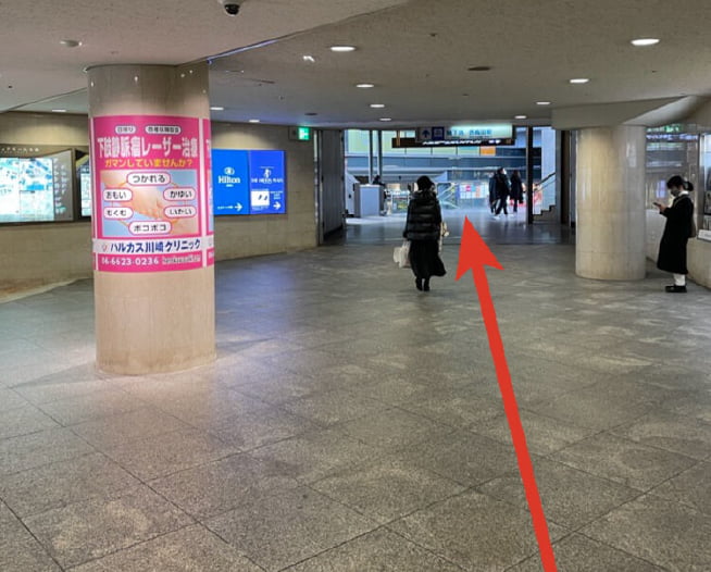 にしたんARTクリニック大阪院へ大阪駅から徒歩で向かう道順を説明した画像