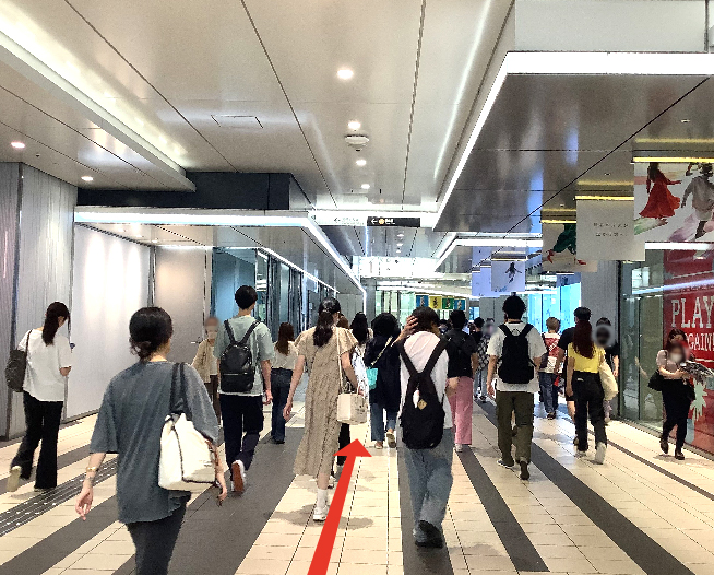 にしたんARTクリニック渋谷院へ渋谷駅から徒歩で向かう道順を説明した画像