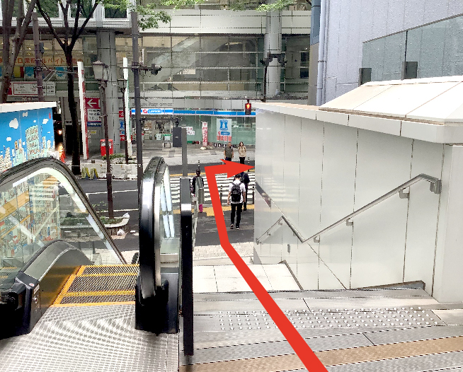 にしたんARTクリニック渋谷院へ渋谷駅から徒歩で向かう道順を説明した画像