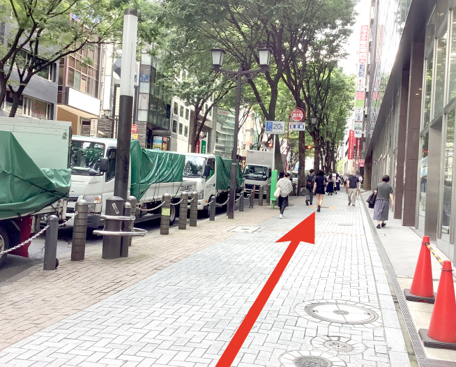 にしたんARTクリニック渋谷院へ渋谷駅から徒歩で向かう道順を説明した画像