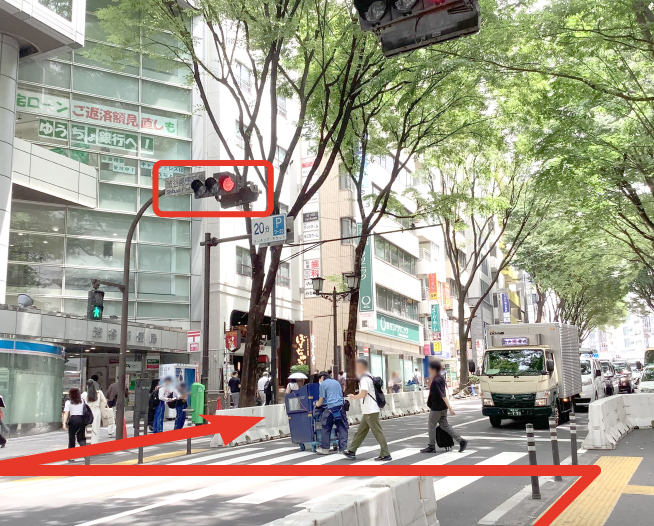 にしたんARTクリニック渋谷院へ渋谷駅から徒歩で向かう道順を説明した画像