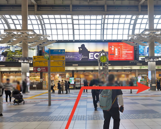 にしたんARTクリニック品川院へ品川駅から徒歩で向かう道順を説明した画像