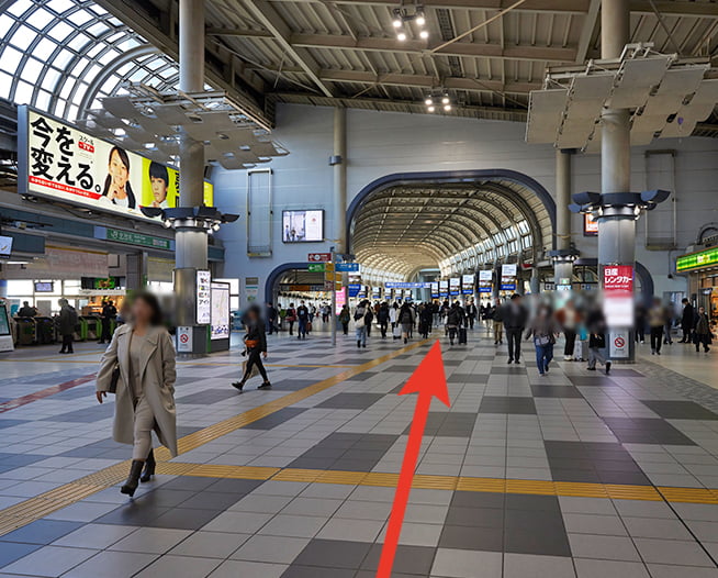 にしたんARTクリニック品川院へ品川駅から徒歩で向かう道順を説明した画像