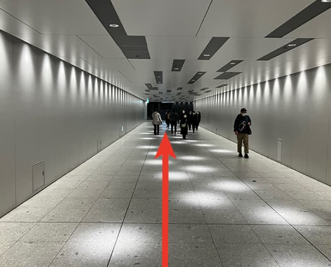 にしたんARTクリニックうめきた院へ駅から徒歩で向かう道順を説明した画像