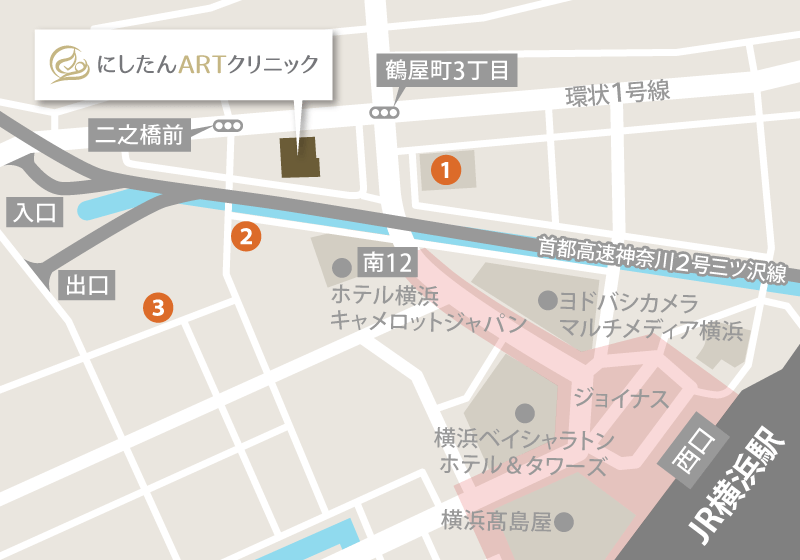 近隣駐車場のご案内地図