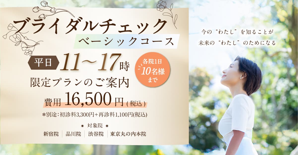 ブライダルチェック・ベーシックコース〈平日11～17時限定プラン〉