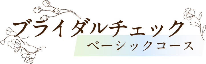 ブライダルチェック ベーシックコース